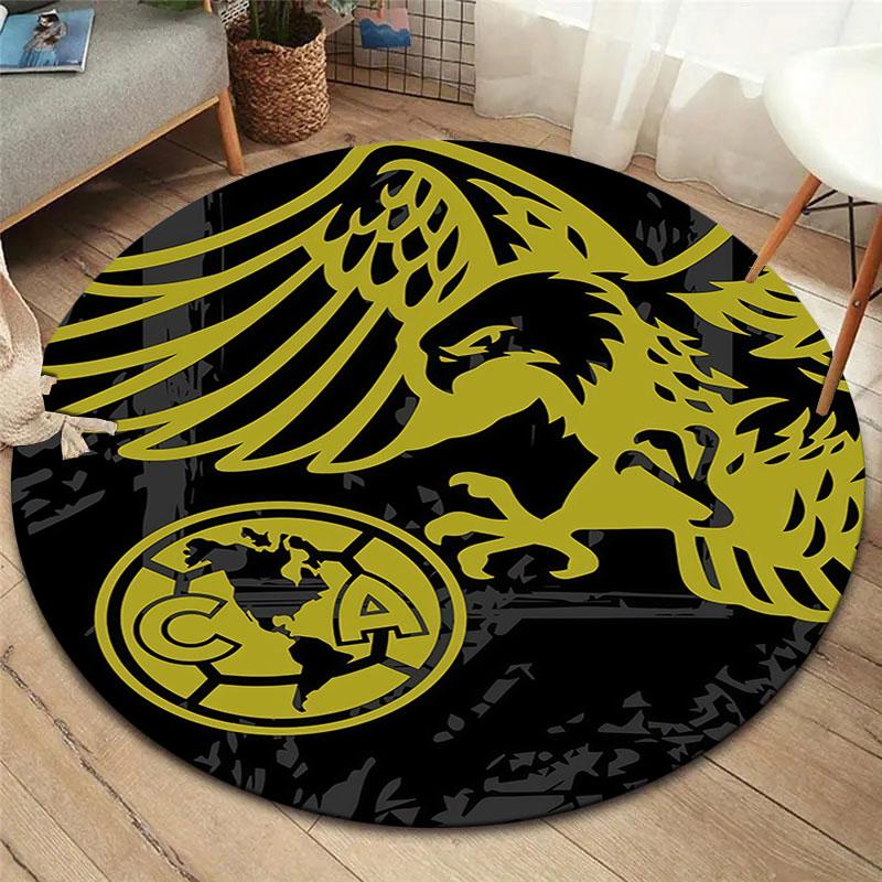 Club America Round Area Rug,Carpet Rug for Living Room Bedroom Sofa Playroom Decor,Non-slip Floor Mat