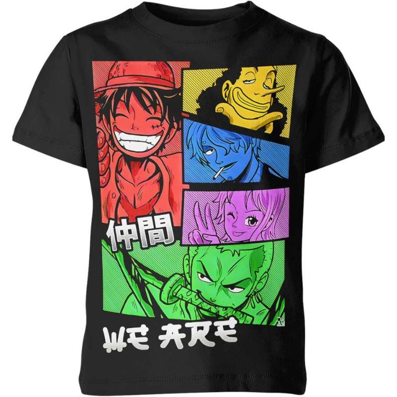 Summer New 3D Digital Printing Japanese Anime One Piece Men's Round Neck T-shirt Children Street Fashion Leisure Cosplay Top