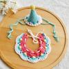 Cute Cat Birthday Hat Pet Birthday Party Dog Accessories New Dog Neck Set  for Small Dogs Puppy