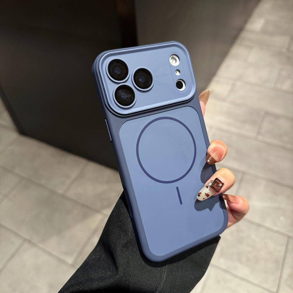 Совместимый с чехлом для Apple iPhone 16Pro/15Pro/17Promax, контрастный цвет, текстура, как у кожи, магнитный, защитный чехол от падений.