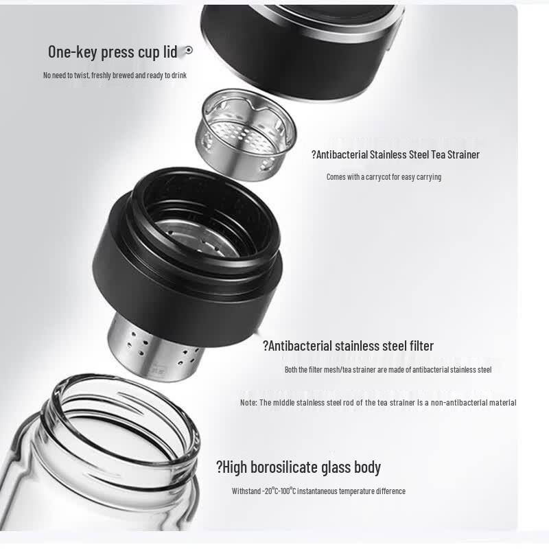 SUPOR Double-Layer Tea Infuser Glass Cup