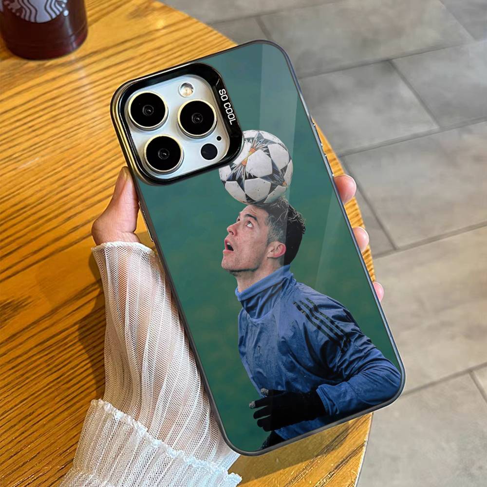 Футболист For C-Cr7 R-Ronaldo Чехол для телефона Для iPhone 16,15,14,13,12,17,Pro,MAX Черный Матовый Ударопрочный Чехол