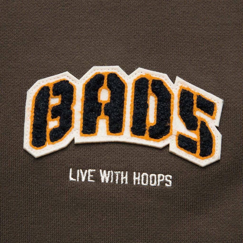 Li-Ning Свитшот с длинным рукавом на флисовой подкладке, мужские топы, сланцево-коричневый AWDU515-4