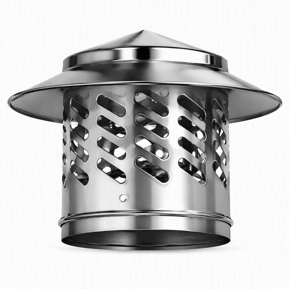 Weatherproof Rain Cover Stainless Steel Cone Top Chimney Cap Durable Chimney Cap Rain Protection