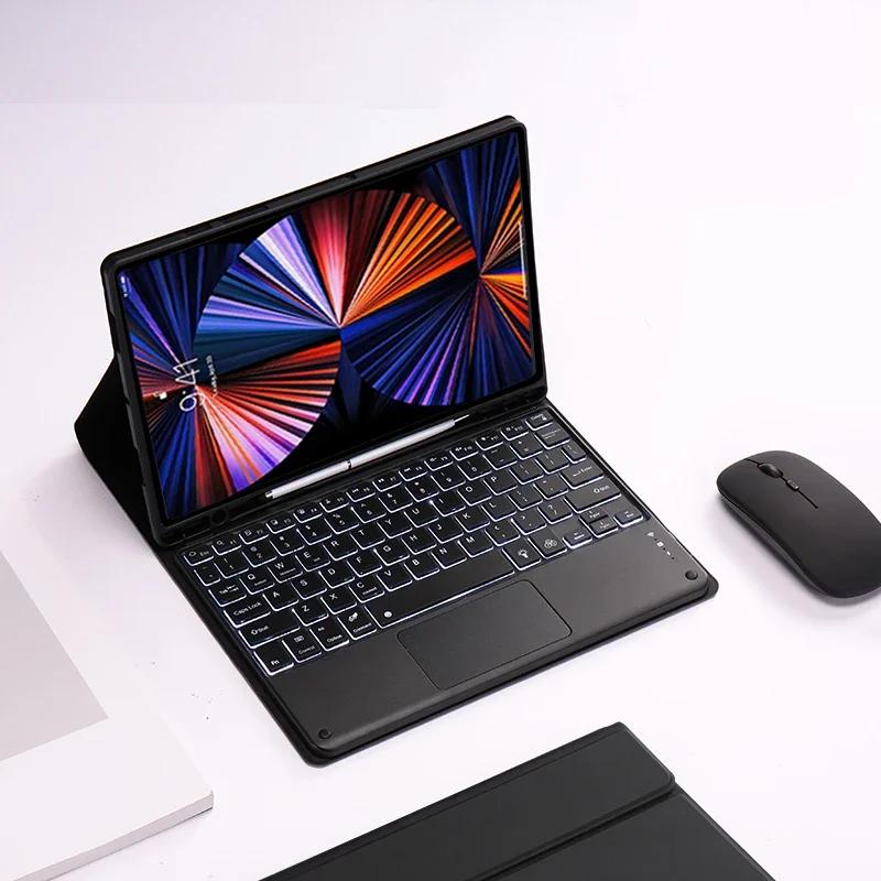 Чехол для iPad 11-го и 10-го поколений с клавиатурой и тачпадом, подсветка клавиатуры, для iPad 11 дюймов A16 10-го поколения 10.9