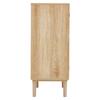 Rattan Cabinet Storage with 2 Magnetic Doors & Adjustable Shelves Natural