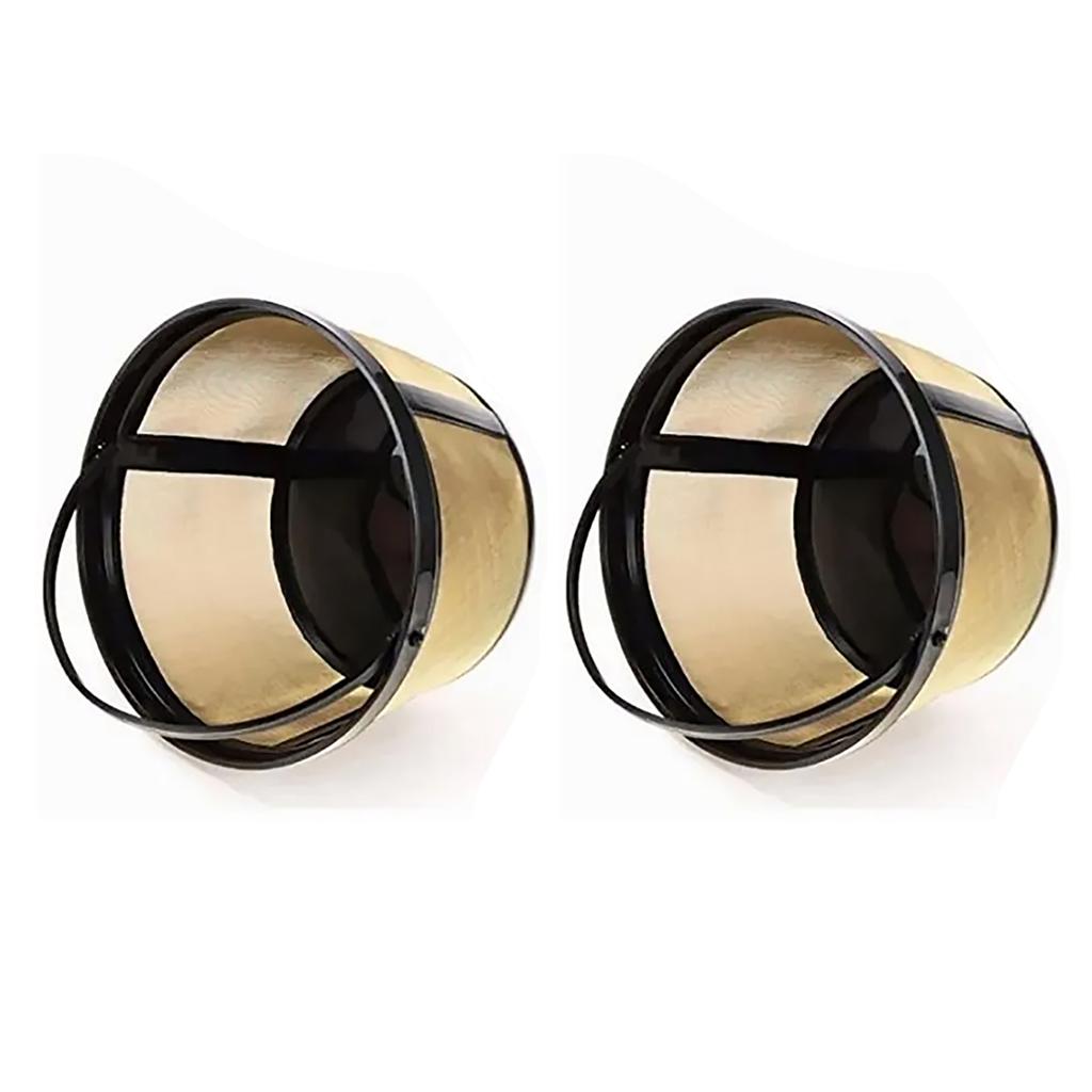 Coffee Filter Stainless Steel Coffee Machine Reusable Cone Coffee Filter Strainer Gold for Home