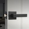 Square Three-pole Handle Lock Aluminum Zinc Zinc Alloy Interior Bedroom Burglar Lock  Bathroom