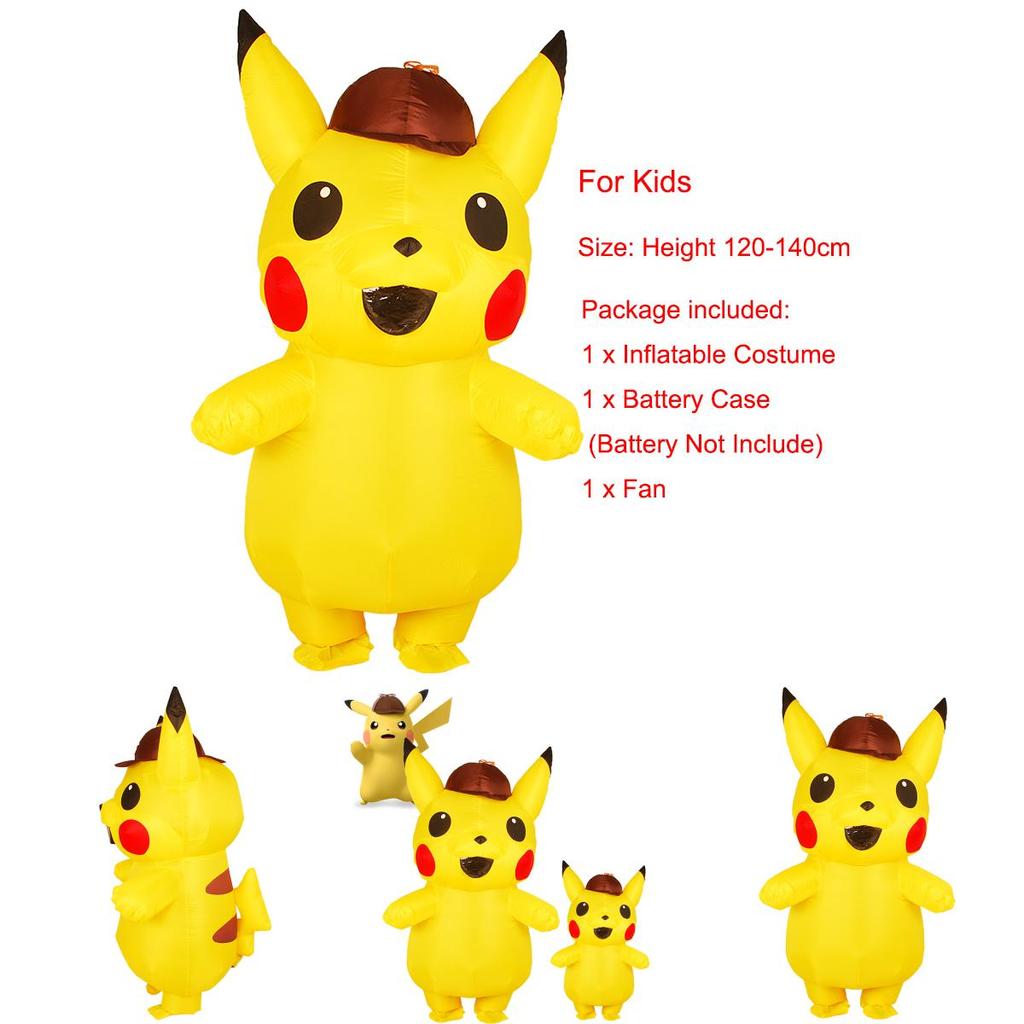 Versatile Kids Adult Mascot Detective Pikachu Inflatable Costume With Timeless Appeal For Any Occasion