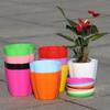 3 Kinds Of Sizes Flower Pots And Trays Plastic Pots Creative Small Pots For Succulent Plants (Random Color) Home Supplies