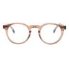 Aloeyewear [ALOXROUNZ] AR7003A C4 Винтажная оправа Круглая Коричневый Прозрачный Роговая Оправа Очки