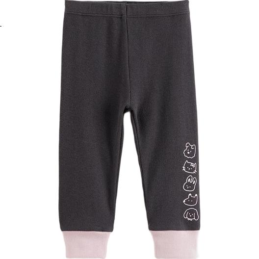 MARC&JANIE Girls' Color-Block Elastic Leggings, Children's Pants, Baby Spring Outfit 2025, 250302