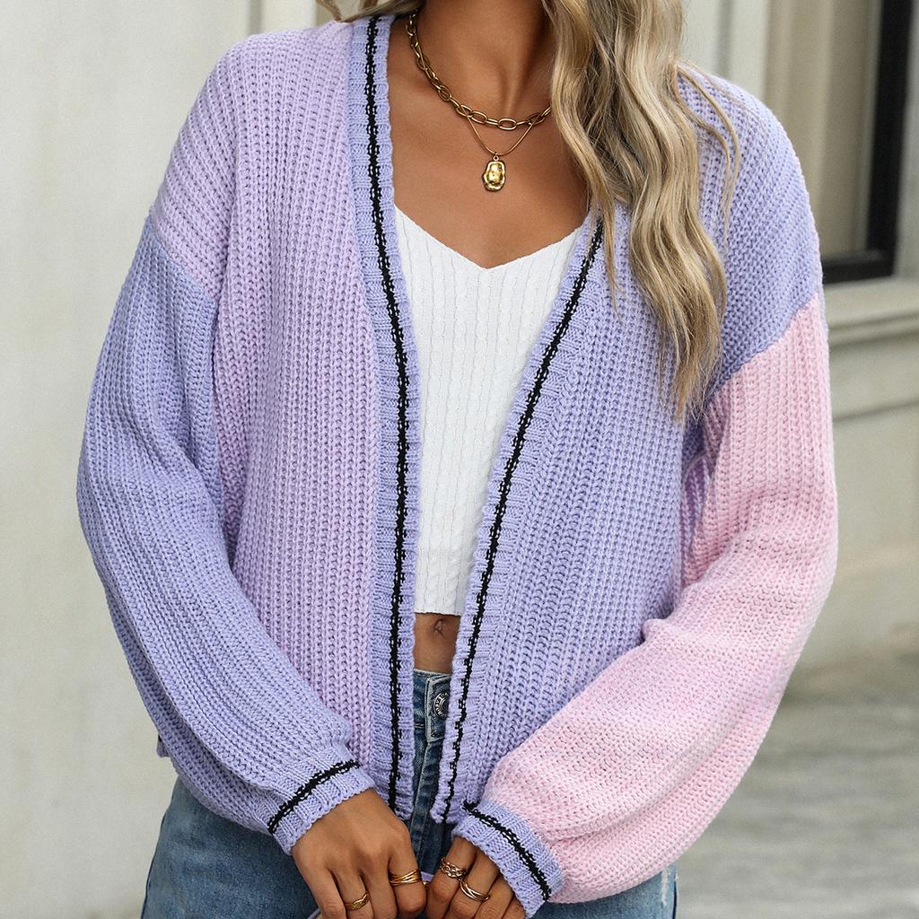 IHUASU Женский осенне-зимний темпераментный дорожный свободный вязаный кардиган куртка джемпер