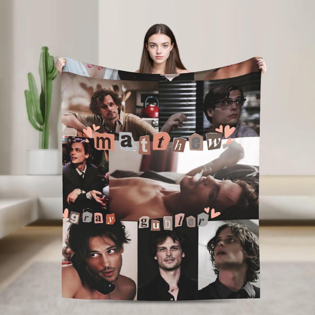 Criminal Minds Spencer Reid  Blanket  Camping Flannel Throw Blanket For Living Room Soft Custom DIY Quality Bedspread