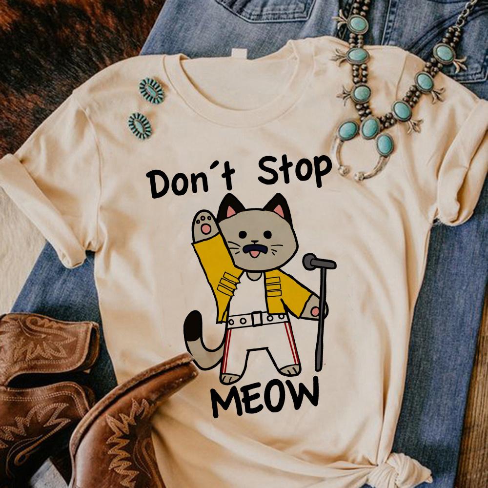 Фредди Меркьюри Queen Band футболки женские Harajuku дизайнер аниме футболка женская одежда y2k