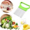 1PC Stainless Steel Onion Holder Slicer Prongs Cutter Chopper Vegetable and Meat Cutter Holder Comb Kitchen Gadget Accessories