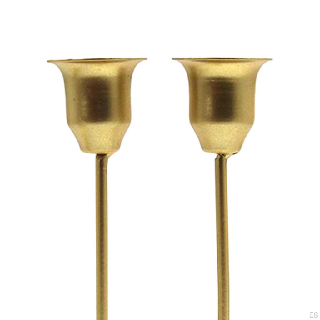 Подсвечник для столбовых свечей Декоративные подставки 2-х точечный железный орнаментный подсвечник