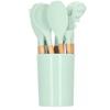 Ustensiles de cuisine - SPRINGOS® - Set de 12 pièces - Silicone - Menthe claire - Contemporain