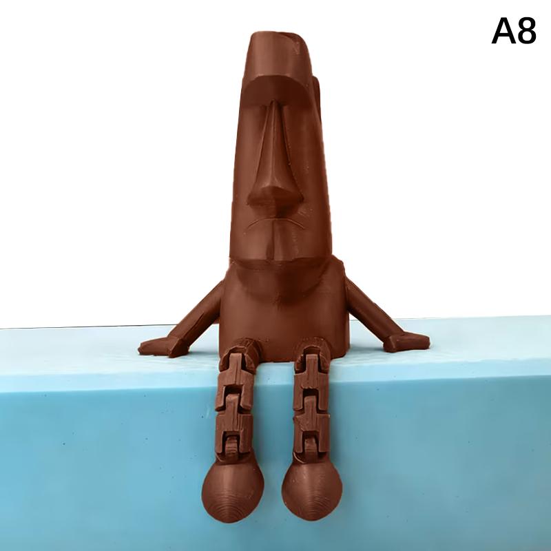 3D-печатная статуя Моаи с острова Пасхи, Моаи-украшение с подвижными суставами, Коллекционная фигурка, Декор для дома и рабочего стола, Подарок на вечеринку