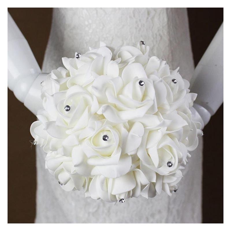 Elegant Colorful Bride Bridesmaid Rose Artificial Hands Holding Wedding Flowers Bridal