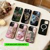 Чехол для телефона «Леопард Удачи» для iPhone 17, 16, 15, 14, 13, 12, 11 Plus, Pro, Магнитный, Для беспроводной зарядки MagSafe