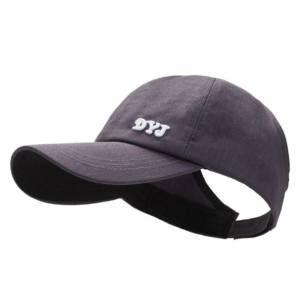 With Ponytail Hole Baseball Caps Cotton Hollow Caps Sun Protection Empty Top Cap  Girls