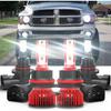Для 2002 2003 2004 2005 Dodge Ram 1500 2500 3500 9007 9145 Фары ближнего и дальнего света, Противотуманные фары, Комбо ближнего и дальнего света, 6000K Белый свет, Комплект из 4 шт.