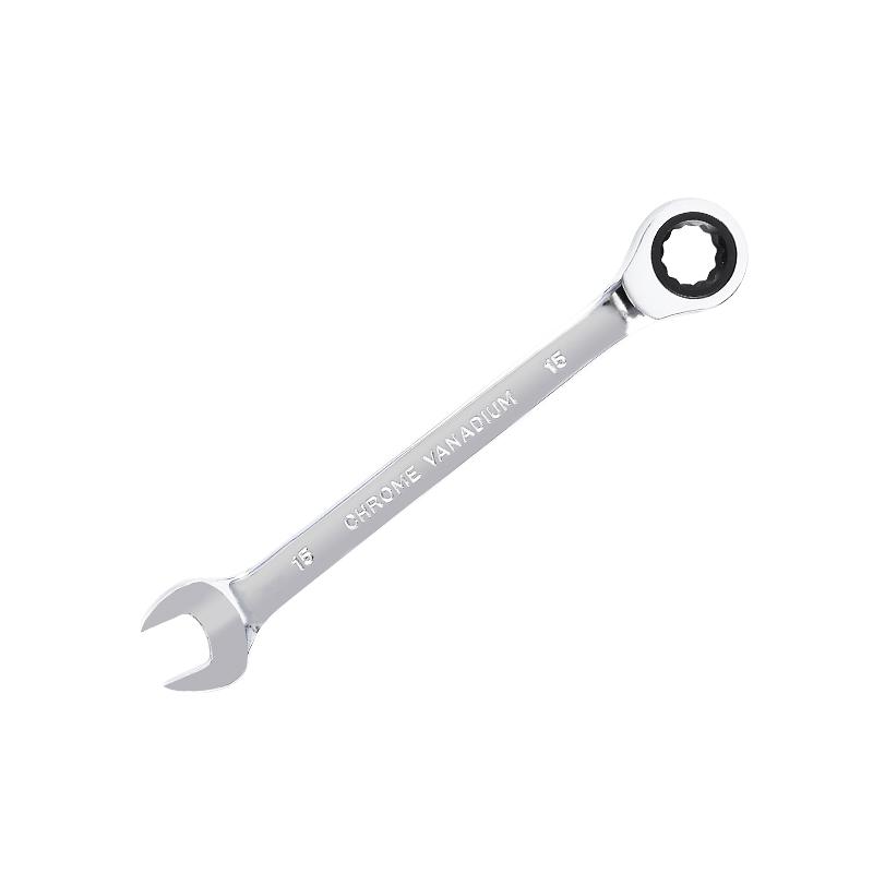 Комбинированный гаечный ключ с храповым механизмом, метрический, 72 зуба, 12 точек, CR-V, изготовленный с зеркальной полировкой
