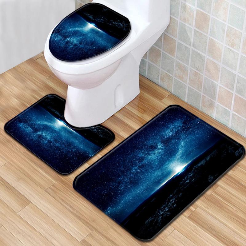 Star Bathroom Floor Mat Toilet Three-Piece Set