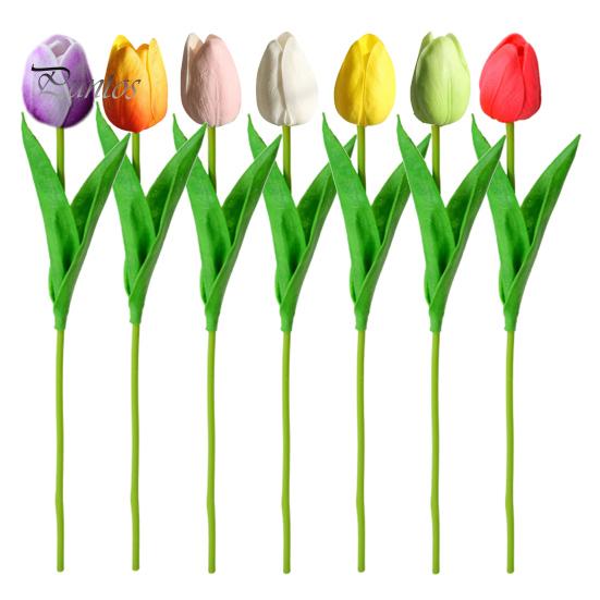 Искусственный тюльпан, реалистичный, многоразовый, красочный, поддельный цветок, свадебная вечеринка, домашний офис, центральный элемент стола, украшение из искусственных цветов
