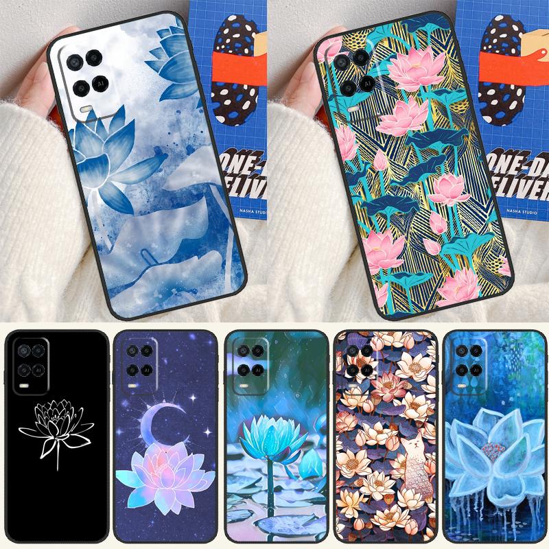 Lotus Flower For Oppo A18 A38 A78 A98 A96 A58 A17 A77 A80 A40 A60 A16 A76 A74 A94 A54 A15 A57S Phone Case
