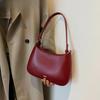 Red Underarm Shoulder Bags for Women New Texture Leather Crossbody Bag Luxury Designer Wedding Bride Handbags Trend
