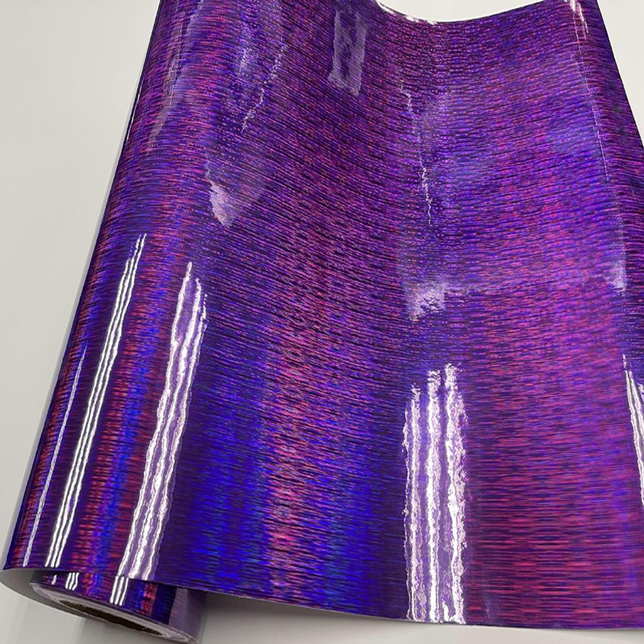 10mX1.52m Neo Chrome Holographic Brushed Vinyl Car Wrap Covering Film Laser Stickers Car Interior Styling Whole Body Wrap Decals