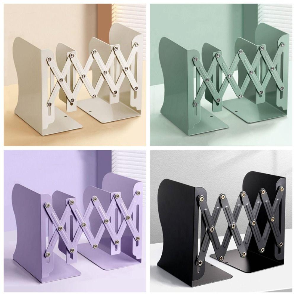 Retractable Display Bookshelf Foldable Bookstand Simple File Sorter Rack Office Supply