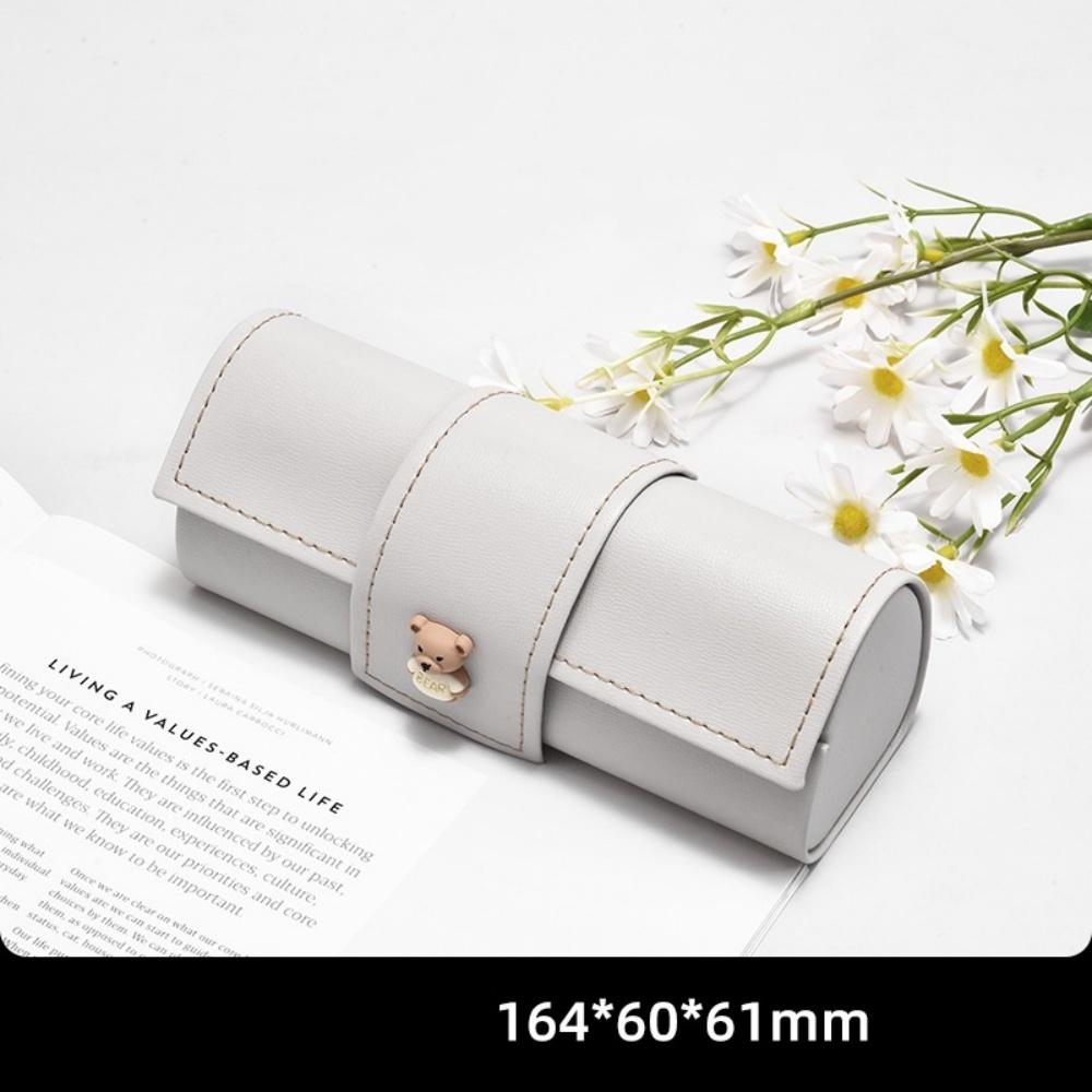 Anti-Pressure Glasses Case Lightweight Bear Pattern Eyewear Case Pu Leather Glasses Case Luxurious Fashion Glasses Box For Gift