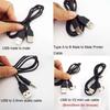 Usb 2.0 Тип A Мужской к Мужской B Мужской Мини USB Кабель для принтера 3,5 мм Аудио V3 Удлинительный кабель для зарядки Соединительный шнур-адаптер Провод
