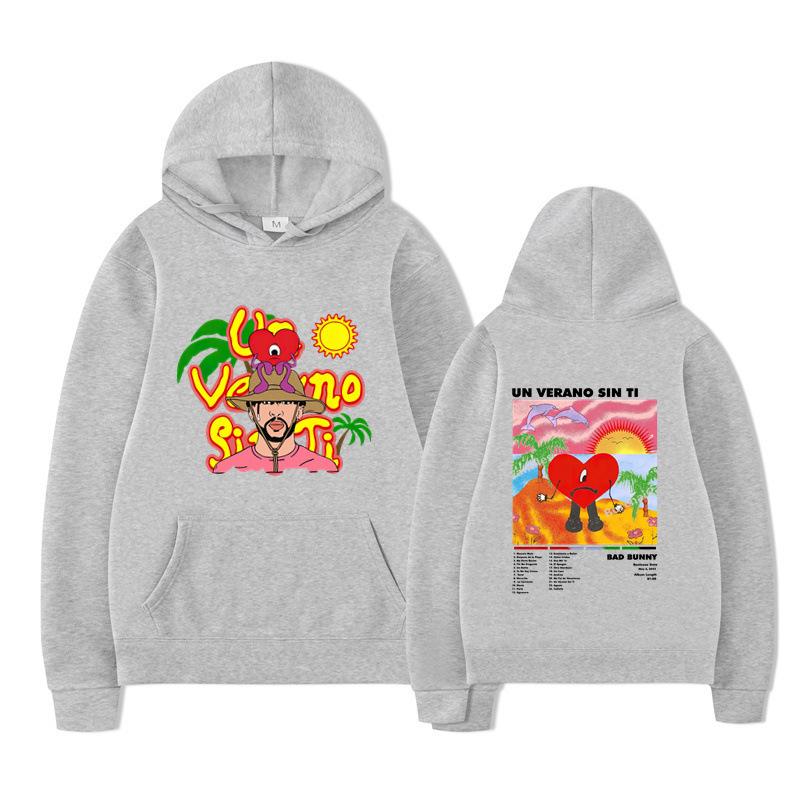New Album Un Verano Sin Ti Peripheral Hoodie Bad Bunny Hooded Sweater Men And Women