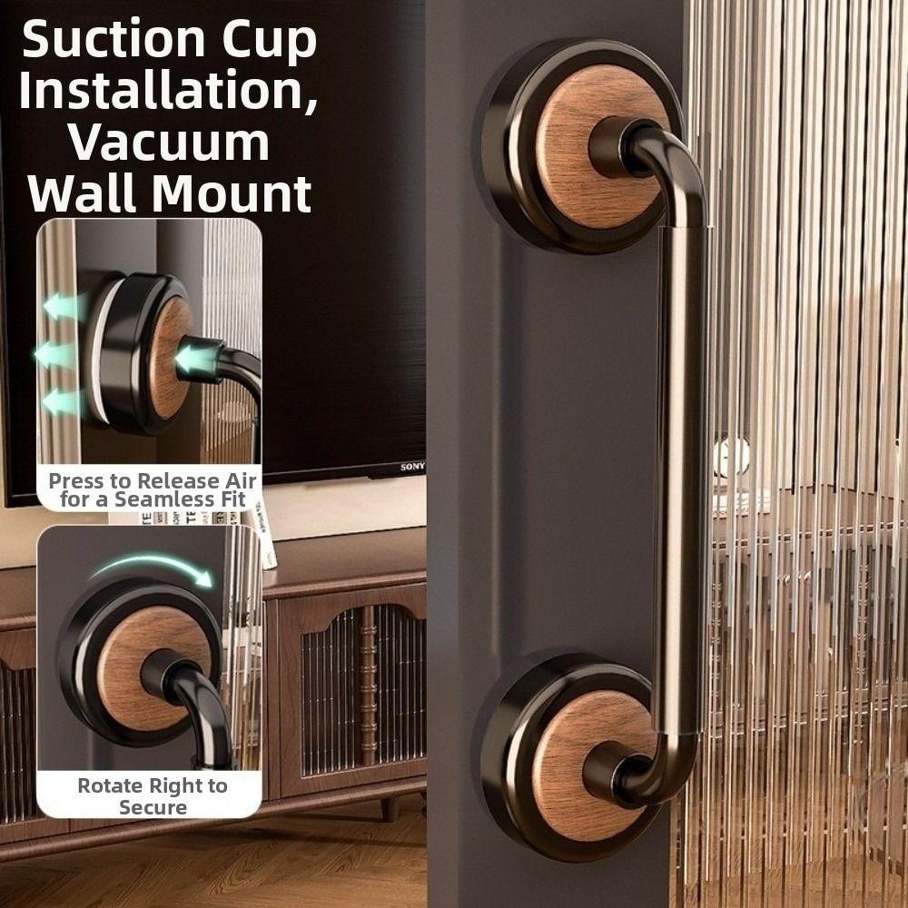Anti-slip Suction Cup Door Handle Removable Wardrobe Door Handle Glass Door Handrail  Bathtubs