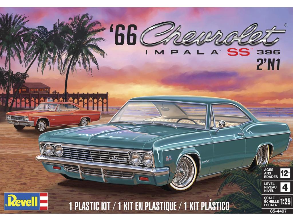 Американская модель 1966 Chevy Impala SS Пластиковая модель 14497 1/25