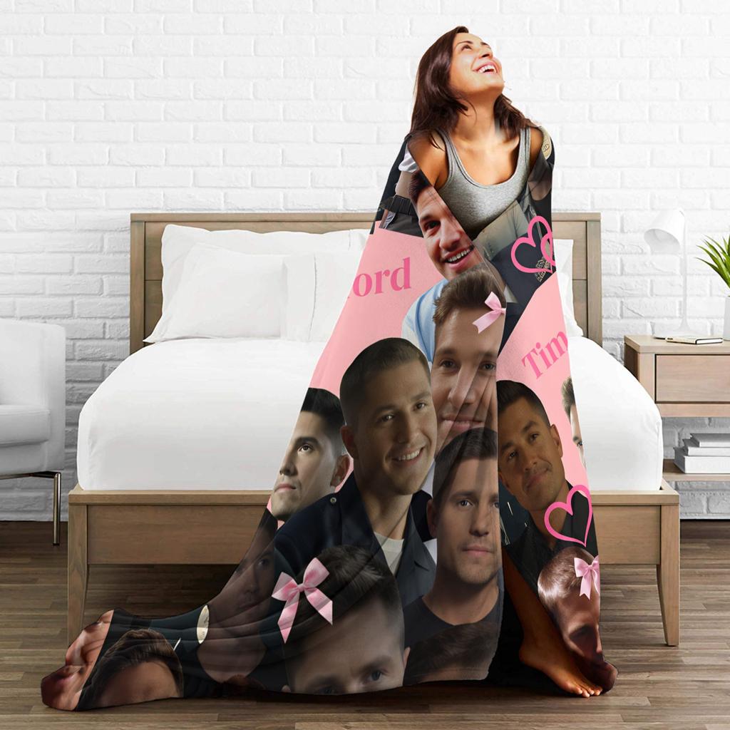 Tim Bradford The Rookie Flannel Blanket Warm Throw Blanket for Couch Bed Camping Funny Bedspread Sofa Bed Cover