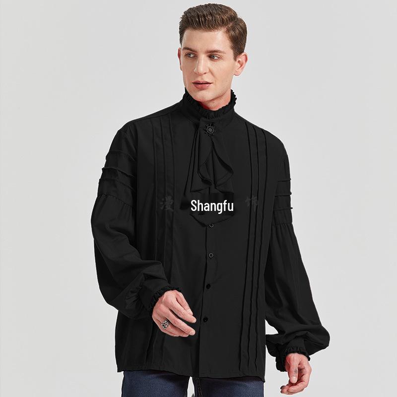 Мужская готическая стимпанк викторианская рубашка 2024