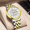 Мужские часы водонепроницаемые и модные светящиеся полностью автоматические часы с двойным календарем корейской версии повседневные деловые кварцевые часы