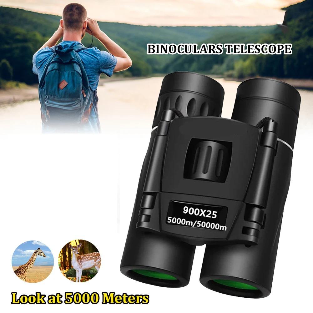 High Power Night Vision Binoculars For Adults 900x25,hd Waterproof Telescope For Bird Watching Hunting Travel, Compact Long Range Folding Optics