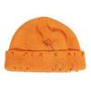 Casual Distressed Hole Female O-Ring Winter With Pins Knitted Hat Beanie Hat Warm Cap Solid Color