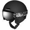 Odoland Ski Helmet with Snowboard Adjustable Impact Size XS Kids' Goggles, Helmet, Size, Anti-Fog, Resistant, Breathable, Black,