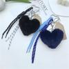 Plush Heart-Shaped Mobile Phone Lanyard, Plush Heart-Shaped Pendant, Bag Pendant, Heart-Shaped Keychain Accessory