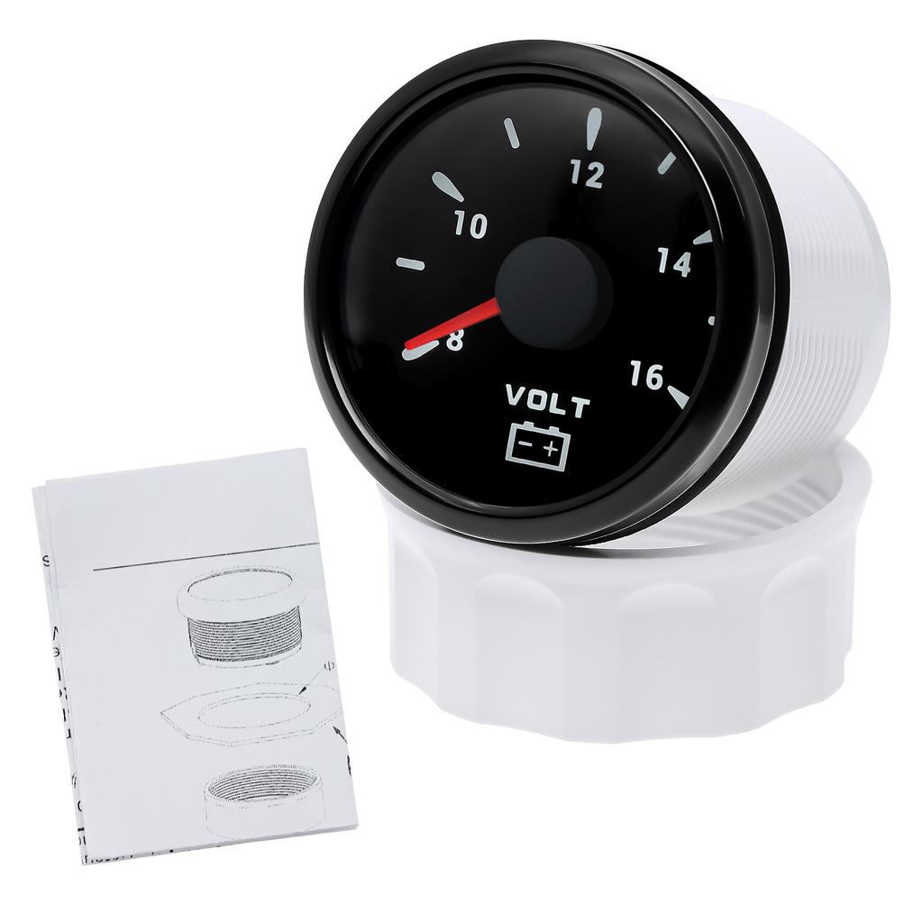 Универсальная 7-цветная светодиодная подсветка 52 мм цифровой вольтметр для 12 В транспортных средств автомобиль лодка морской IP67 водонепроницаемый вольтметр 8-16 В метр