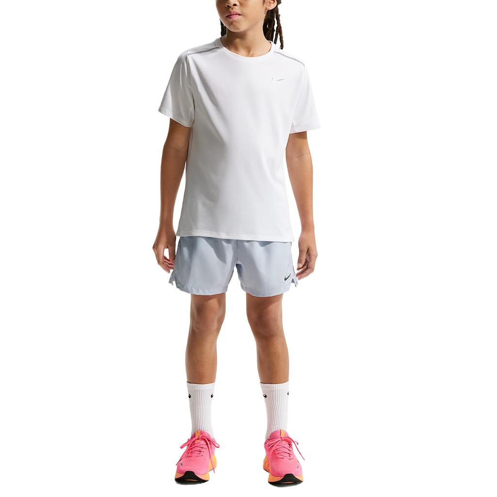 Nike Детская футболка Miler Dri-FIT с влагоотведением, легкая, с круглым вырезом, топы для детей IF2425-100