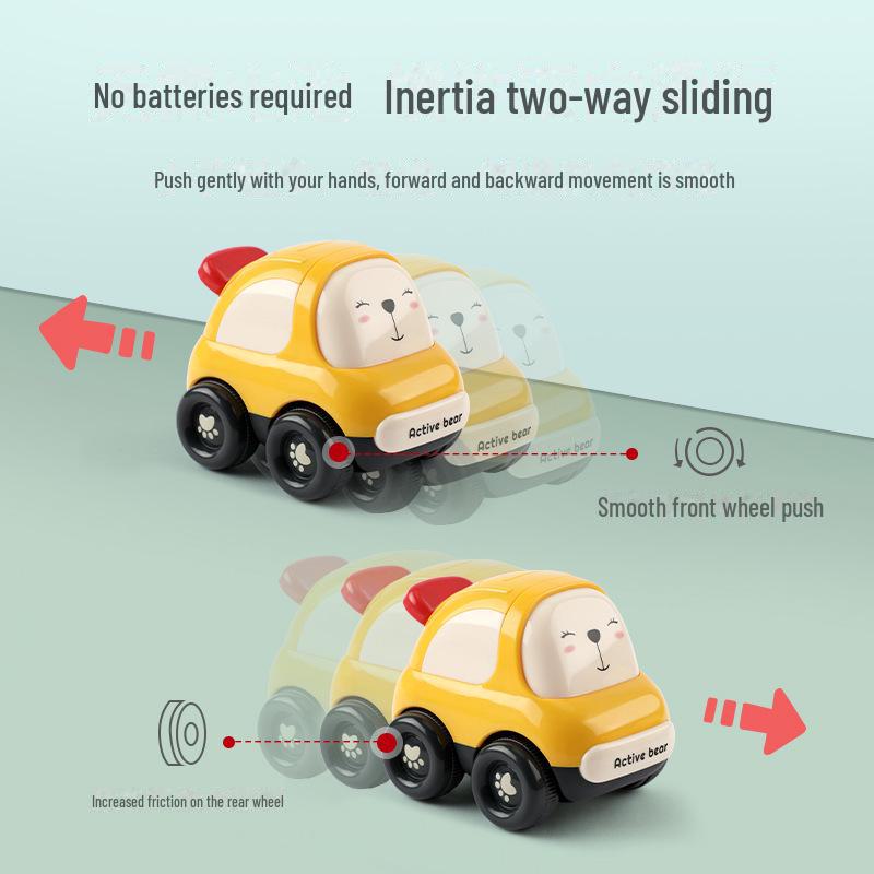 Игрушечная машинка Hubao Inertia для детей 1-3 лет: Мультяшная инженерная машина для мальчиков и девочек