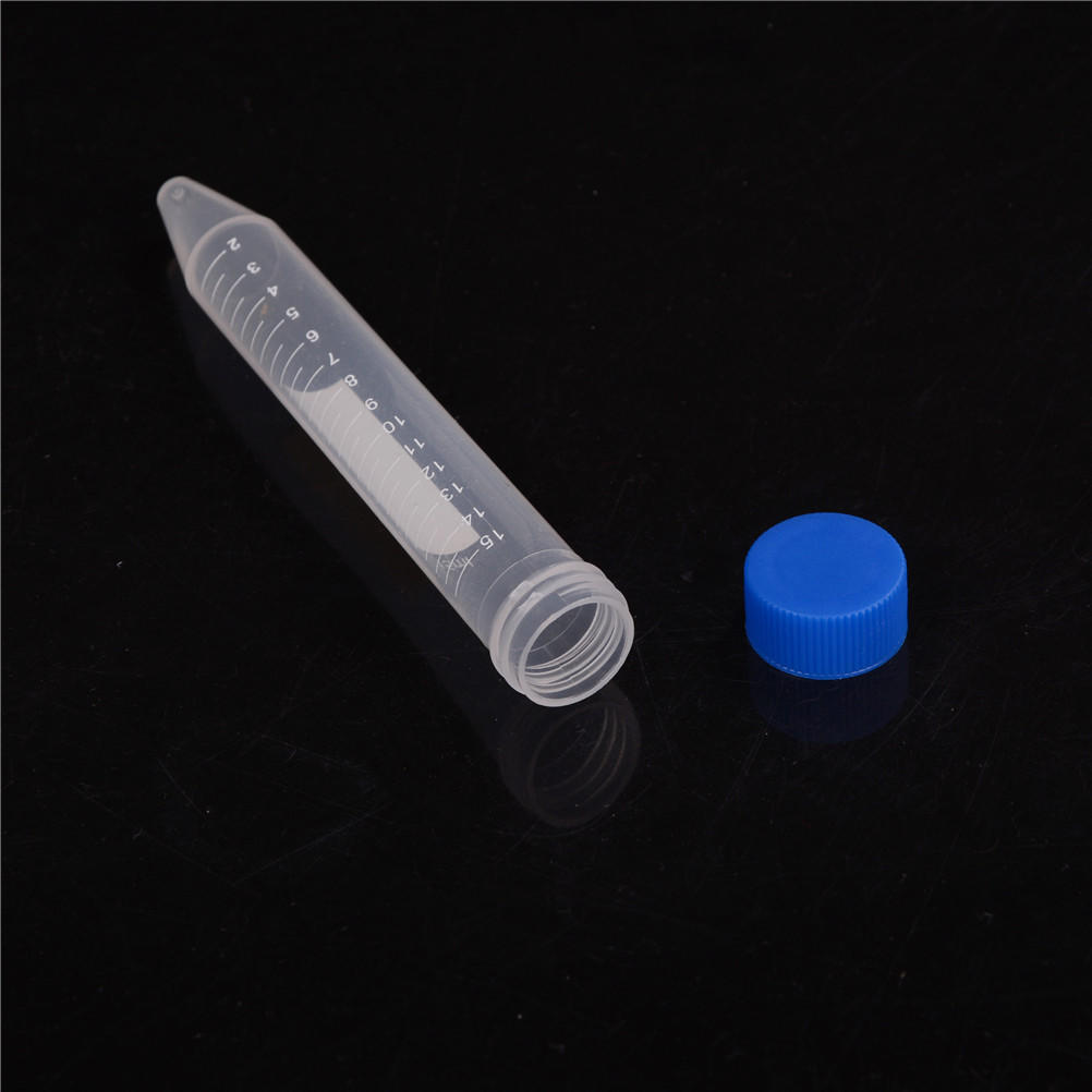 10X 15Ml Plastic Centrifuge Test Tube Vial Container Self Standing Screw Cap